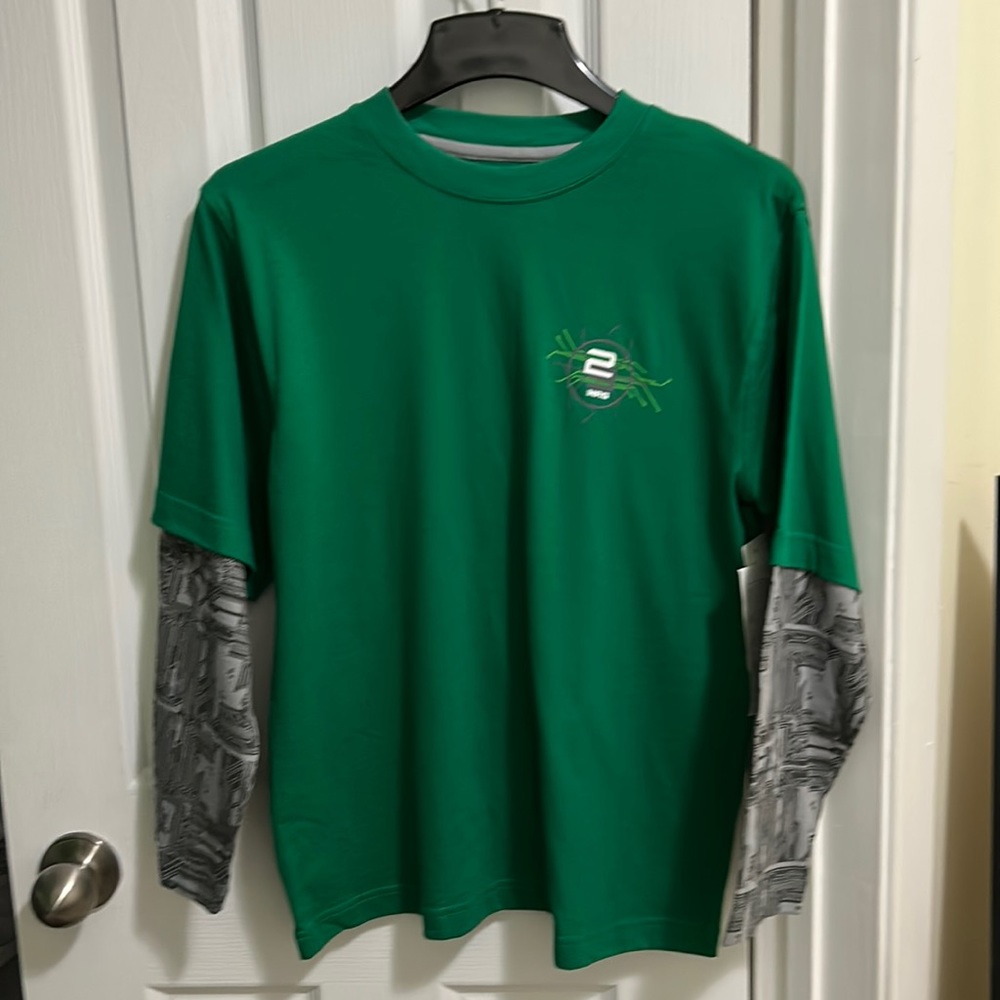 Pure NRG Athletics SZ Medium(10-12) 100% Cotton, Green with Grey, NWT